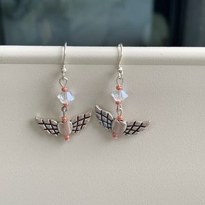 Winged heart earrings!